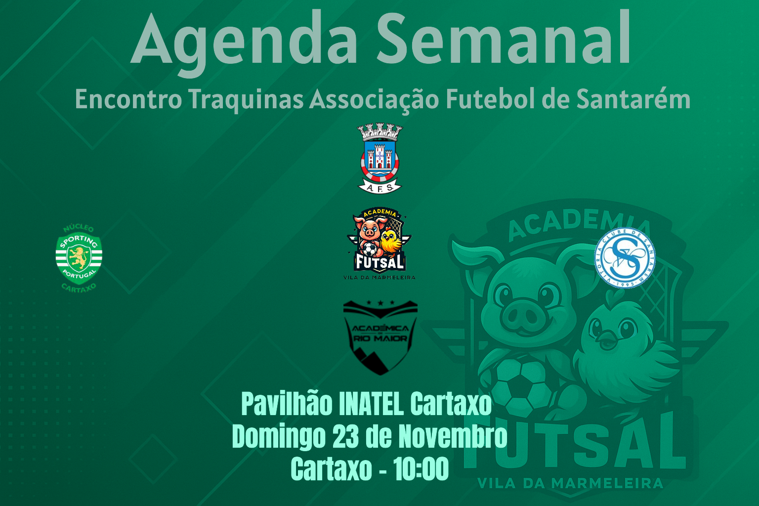 Agenda Semanal - 22 & 23 Novembro